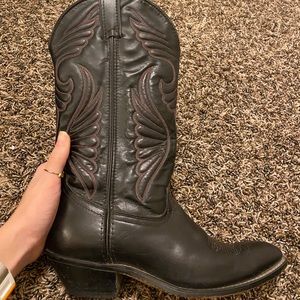 black cowboy boots